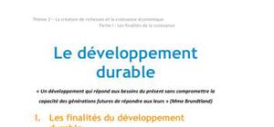 Doc - Le developpement durable economie BTS1 - BURGLE
