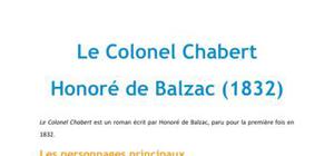 Le colonel Chabert, Balzac - Fiche de lecture Français