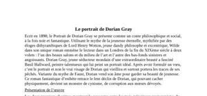 Le  portrait de Dorian Gray