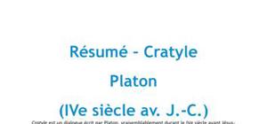 Cratyle, Platon - Résumé