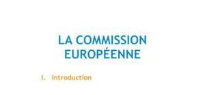 La commission européenne - Droit L1