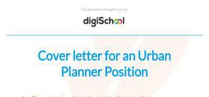 urban planner cover letter example