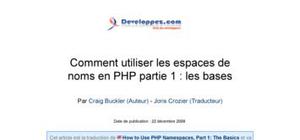Introduction aux namespaces en php