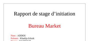 rapport de stage bureau Market