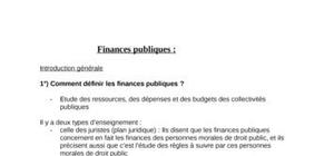L'évolution des finances publiques en France
