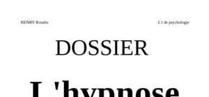 Dossier d'hypnose "medicale"