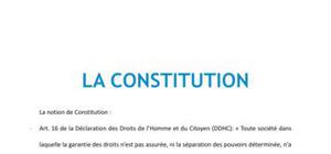 Droit : La constitution