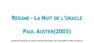 La nuit de l'Oracle - Paul Auster