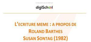 L'écriture même : A propose de Roland Barthes - Susan Sontag