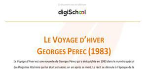 Le voyage d'hiver - Georges Perec